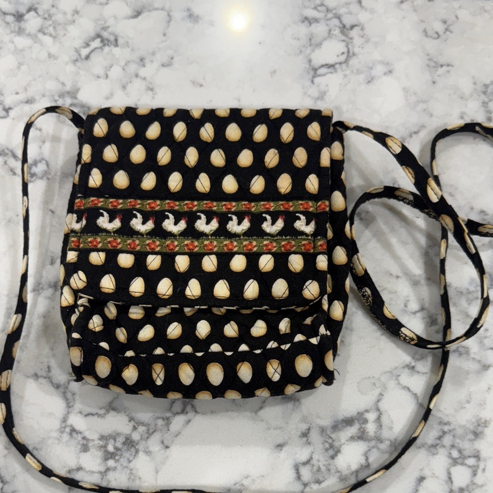 Vintage Vera Bradley Chaunticleer pattern crossbody chickens, and eggs!